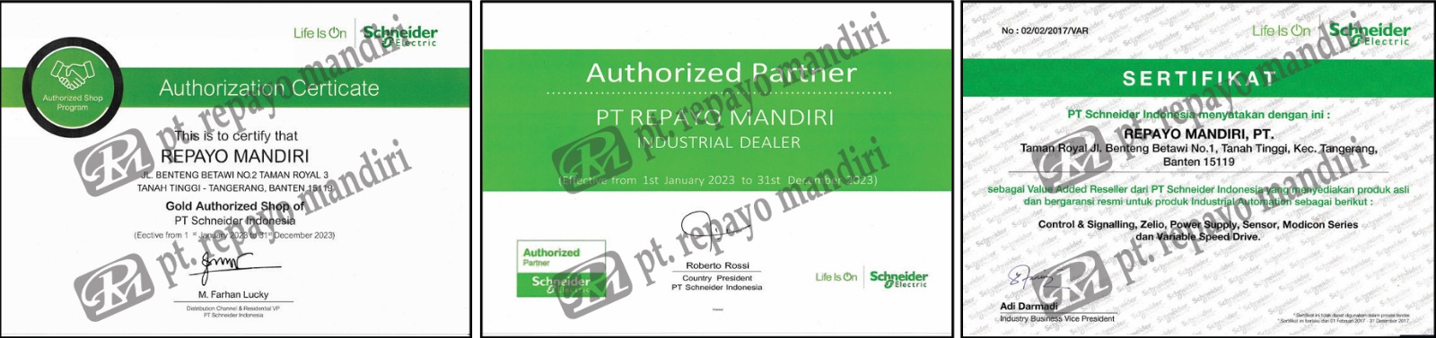 Schneider Certificate 1